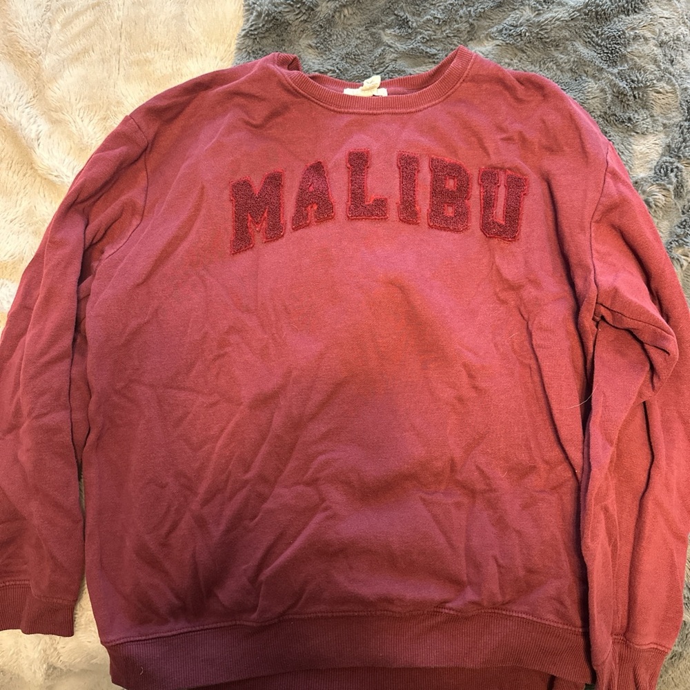 Full Tilt Red Crewneck Sweater